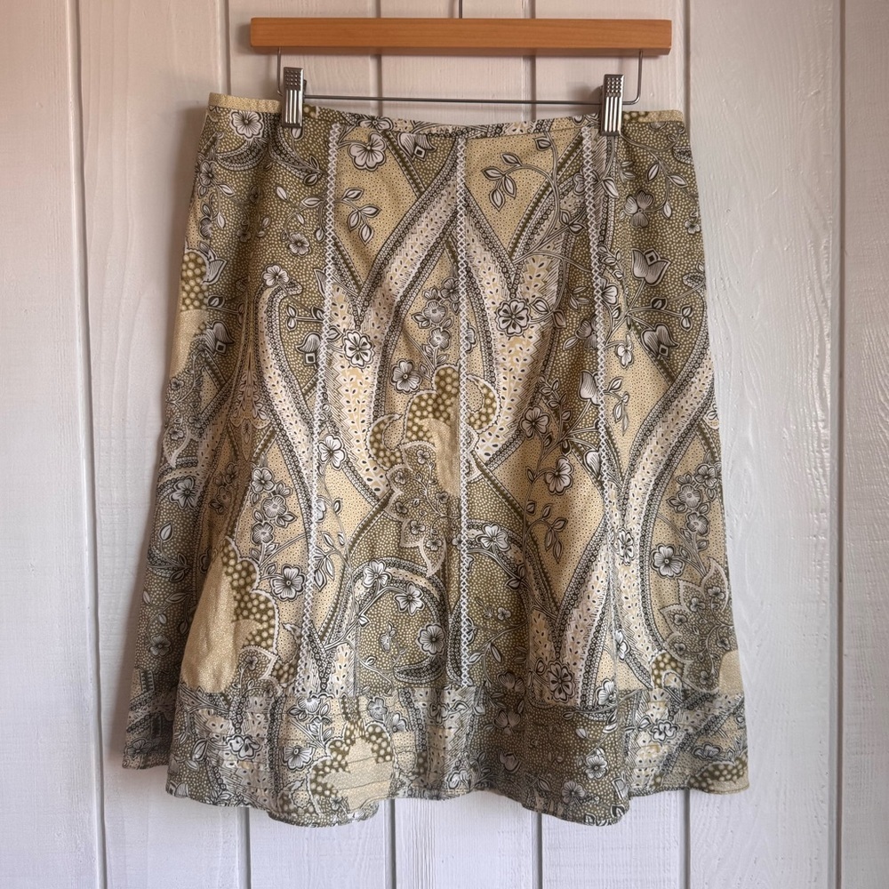 Ann Taylor Paisley Midi Skirt